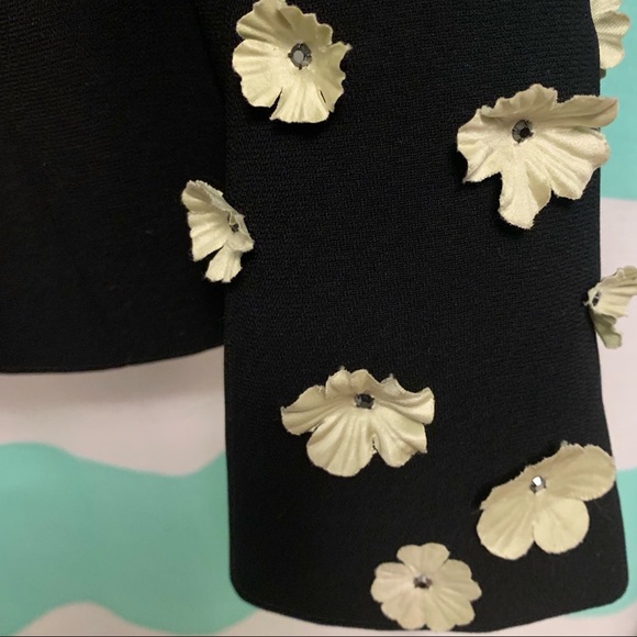 green contrast pastel embellished blazer by shani - Picture 4 of 4